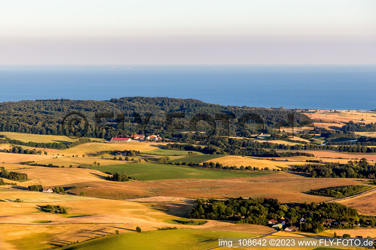 Aerial view of Borre in the state Zealand, Denmark