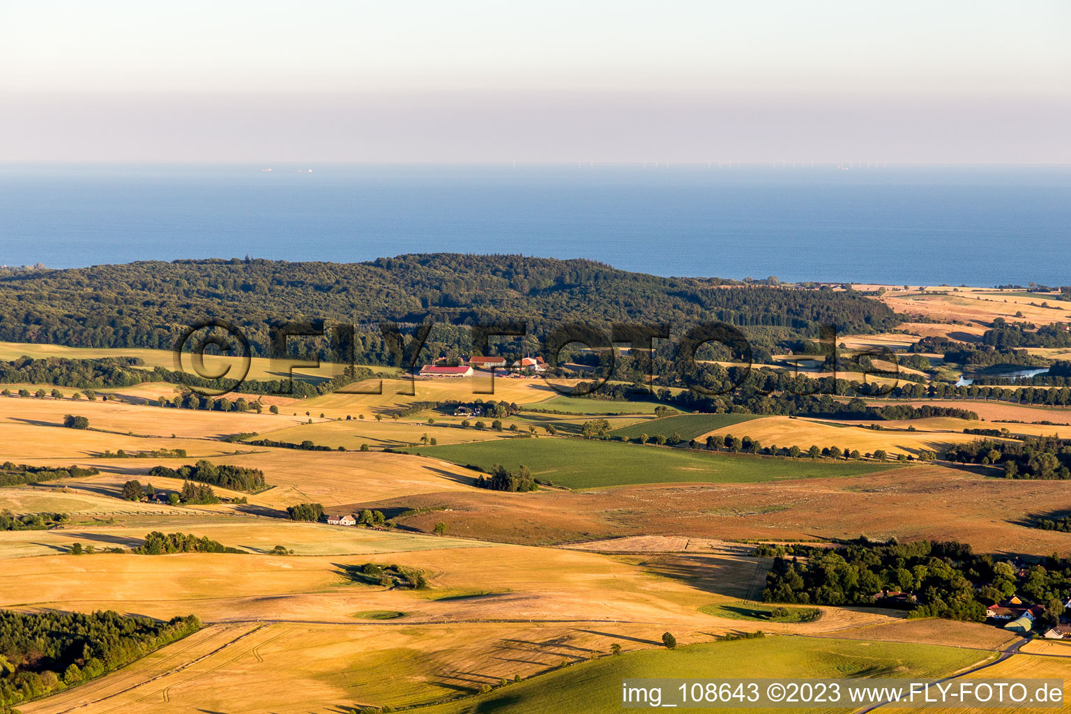 Aerial photograpy of Borre in the state Zealand, Denmark
