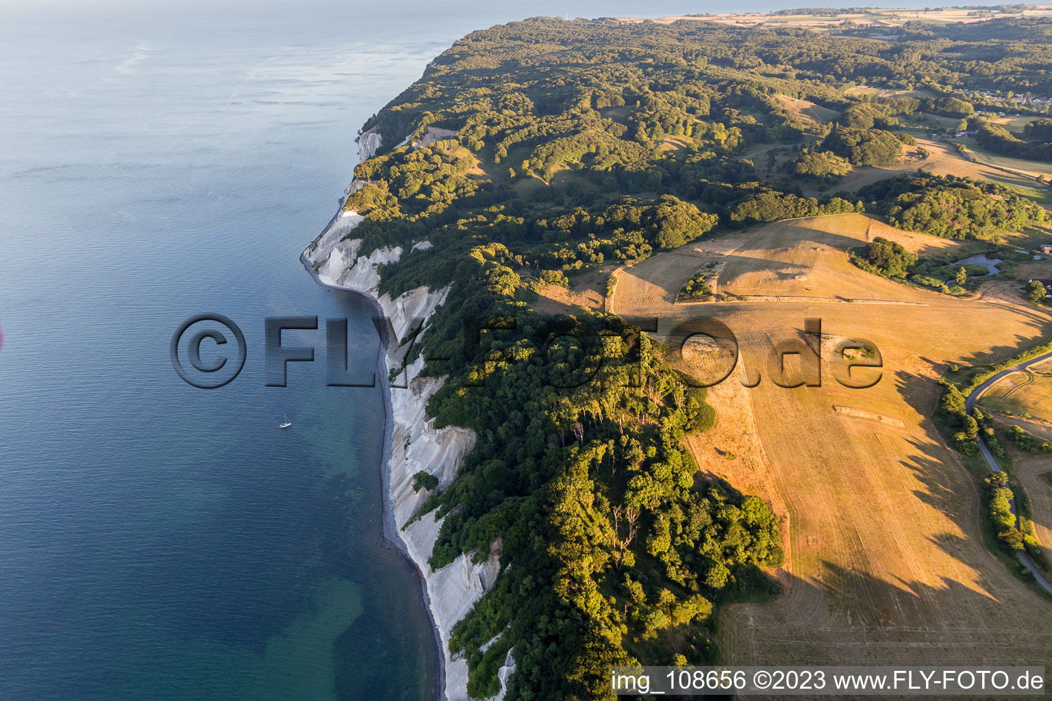 Drone image of Borre in the state Zealand, Denmark