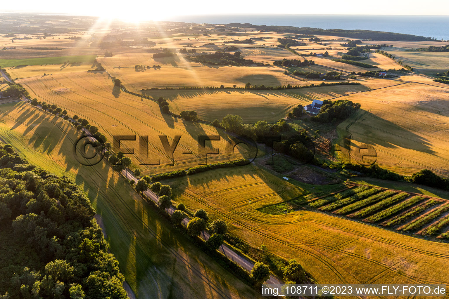 Borre in the state Zealand, Denmark from the drone perspective