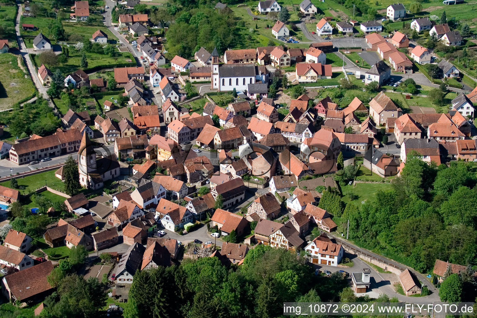 Village view in Weiterswiller in the state Bas-Rhin, France