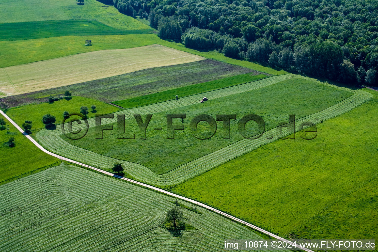 Weiterswiller in the state Bas-Rhin, France viewn from the air