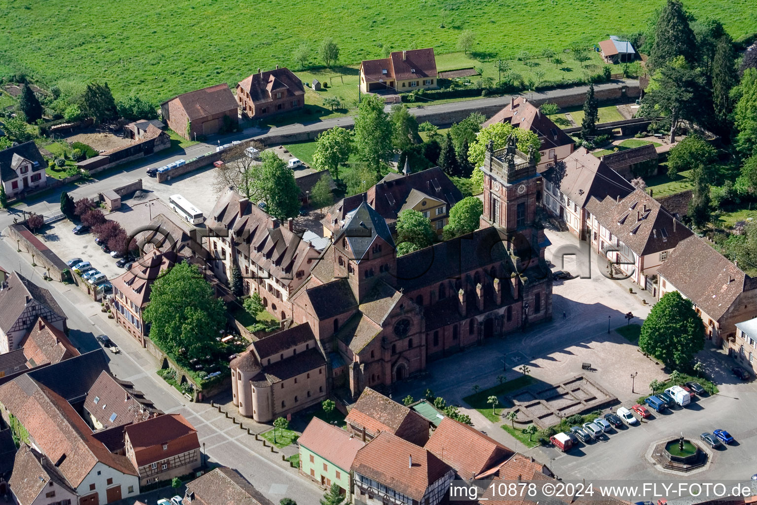 Neuwiller-lès-Saverne in the state Bas-Rhin, France viewn from the air