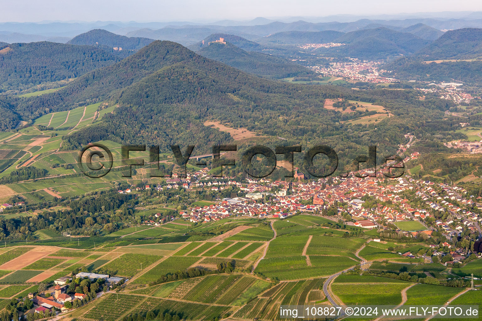 Albersweiler in the state Rhineland-Palatinate, Germany out of the air