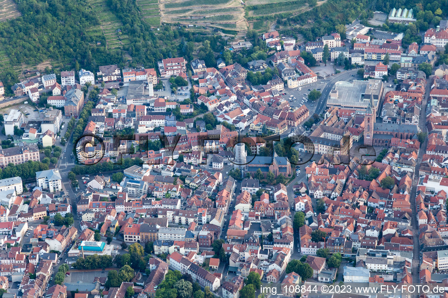 Marketplace in Neustadt an der Weinstraße in the state Rhineland-Palatinate, Germany