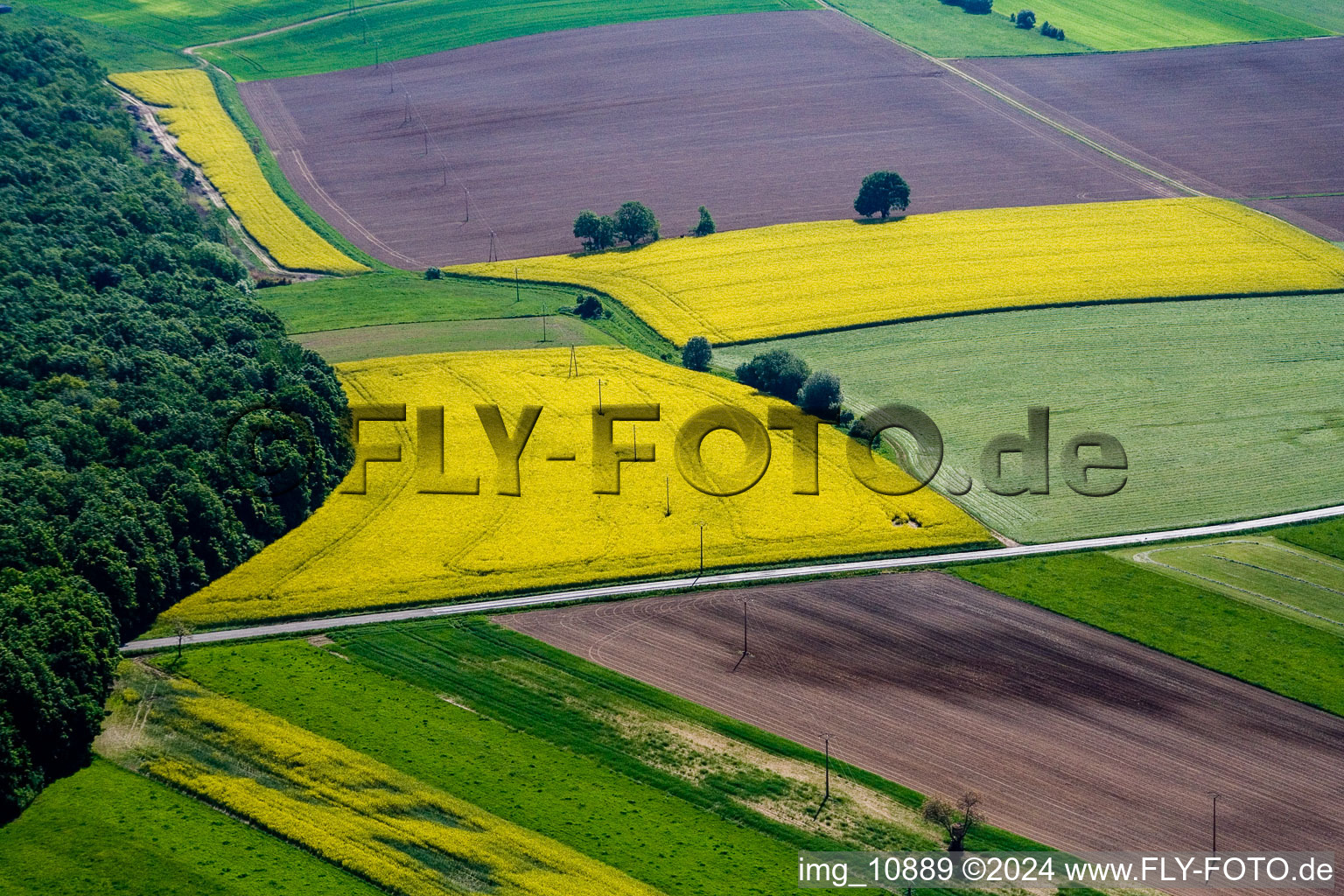 Ernolsheim-lès-Saverne in the state Bas-Rhin, France out of the air