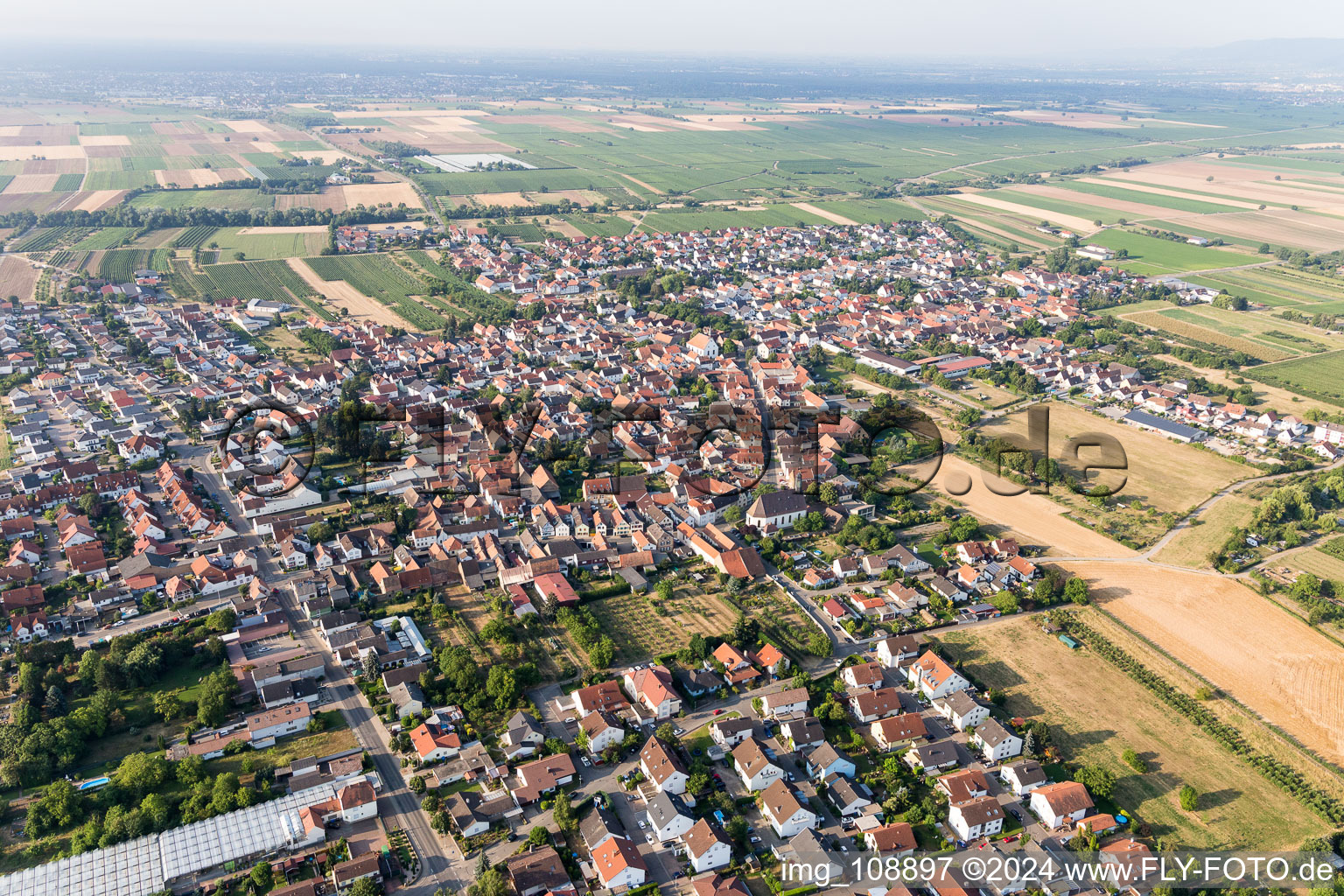 Meckenheim in the state Rhineland-Palatinate, Germany seen from above