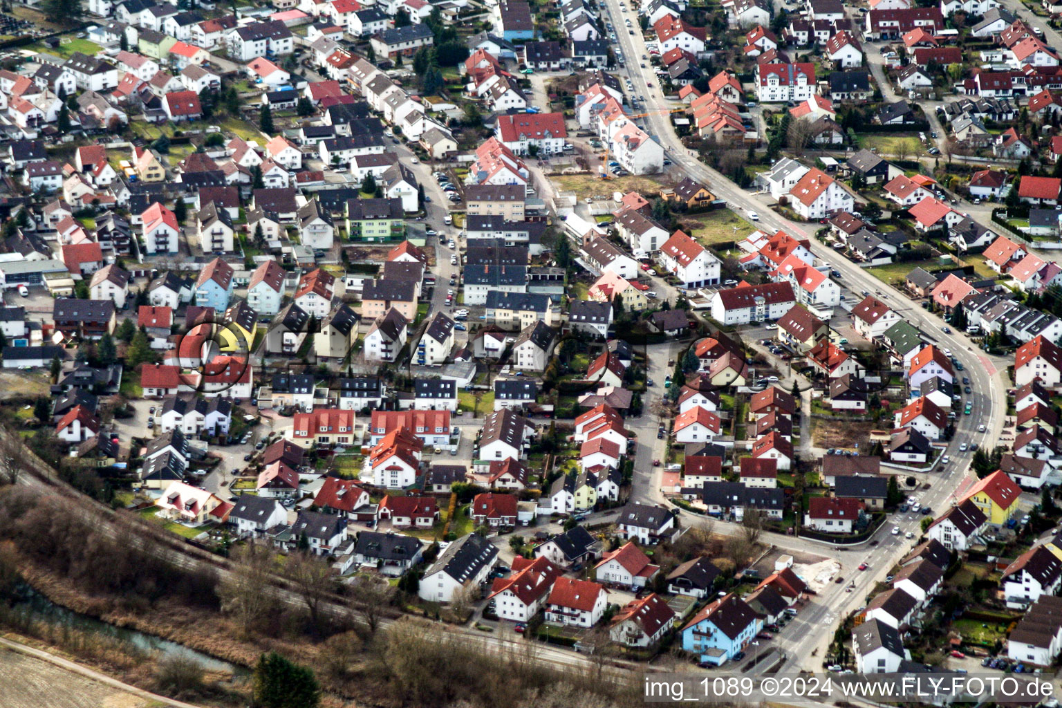 Lindelbrunnstrasse JF Kennedystr in Hagenbach in the state Rhineland-Palatinate, Germany