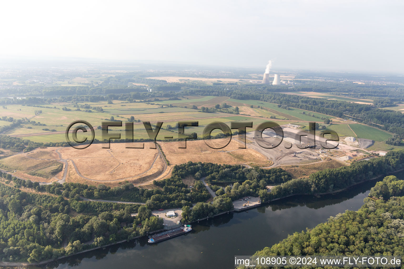 Flotzgrün Island in Speyer in the state Rhineland-Palatinate, Germany