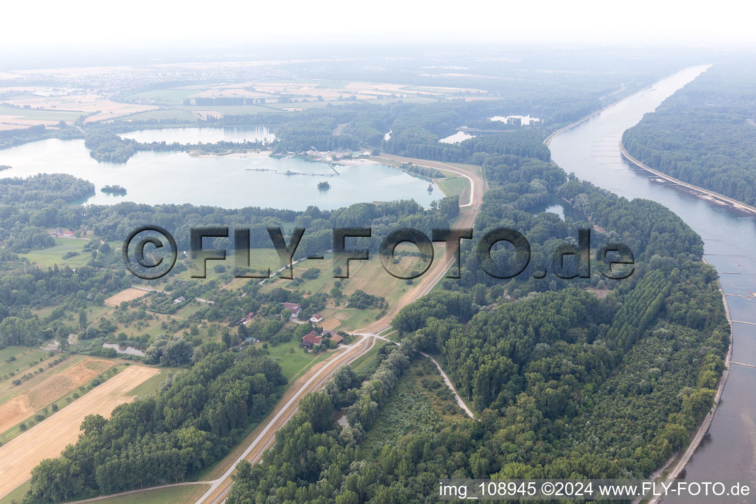 Germersheim in the state Rhineland-Palatinate, Germany viewn from the air