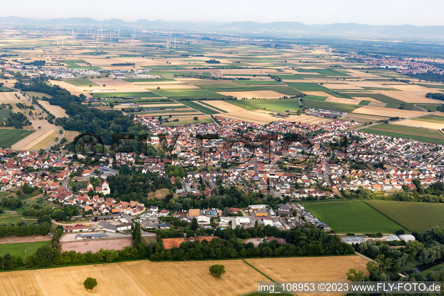 Hördt in the state Rhineland-Palatinate, Germany out of the air