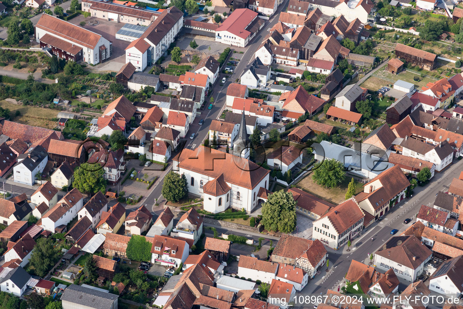 Hatzenbühl in the state Rhineland-Palatinate, Germany from above