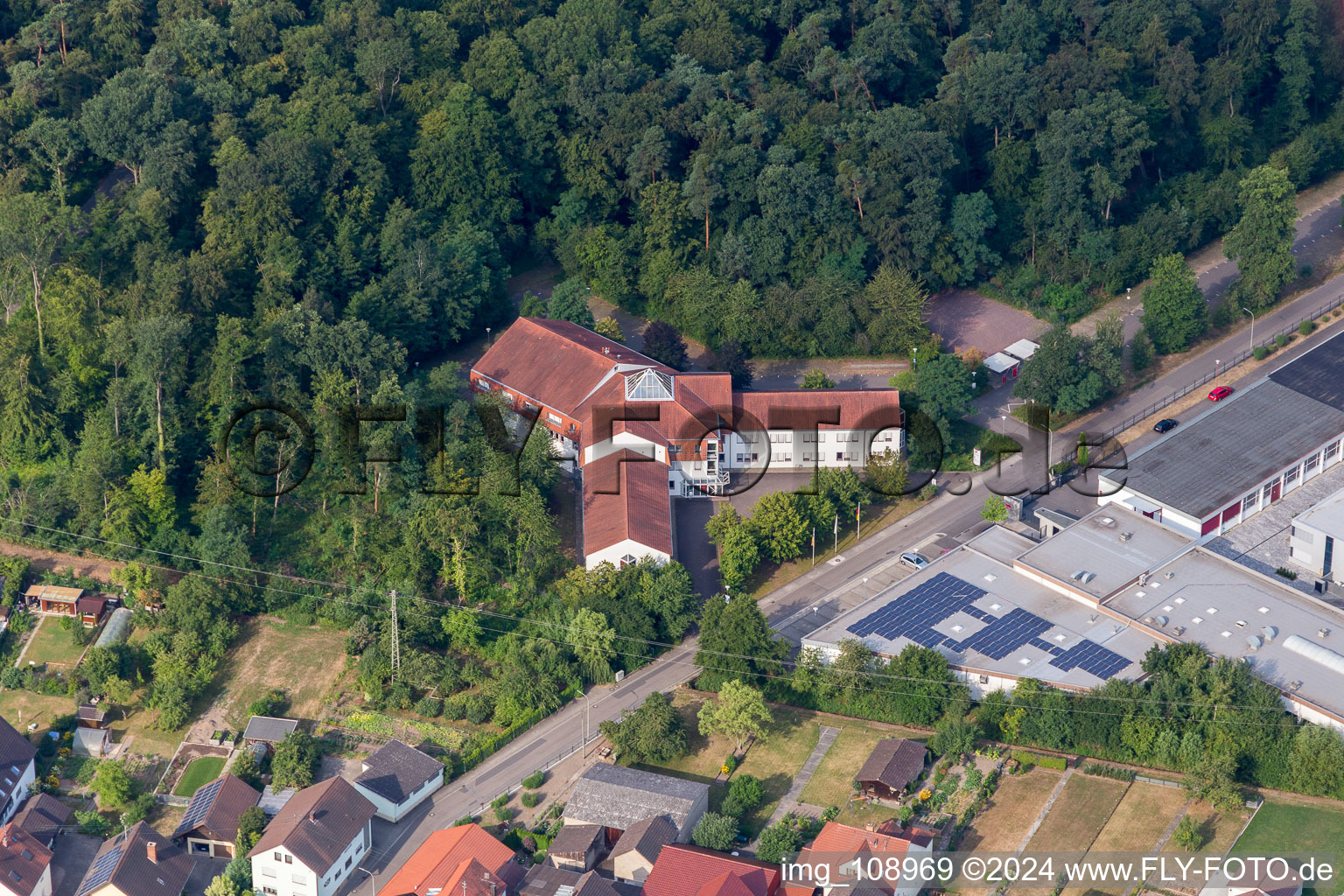 Hatzenbühl in the state Rhineland-Palatinate, Germany seen from above