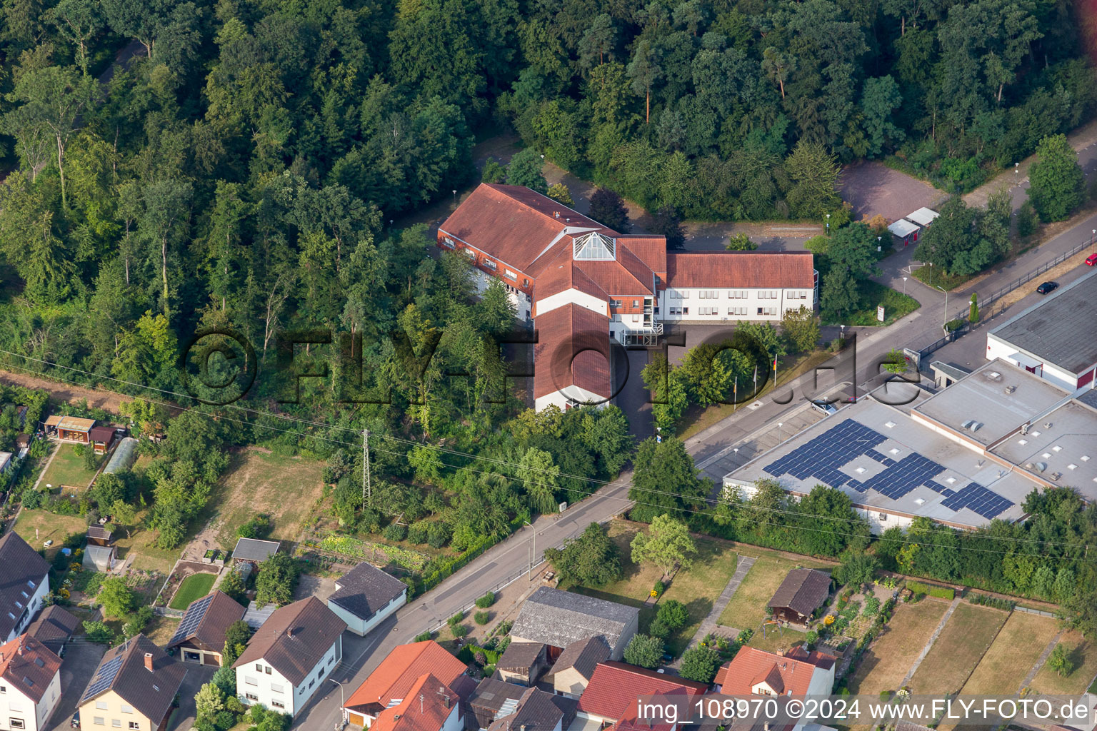 Hatzenbühl in the state Rhineland-Palatinate, Germany from the plane