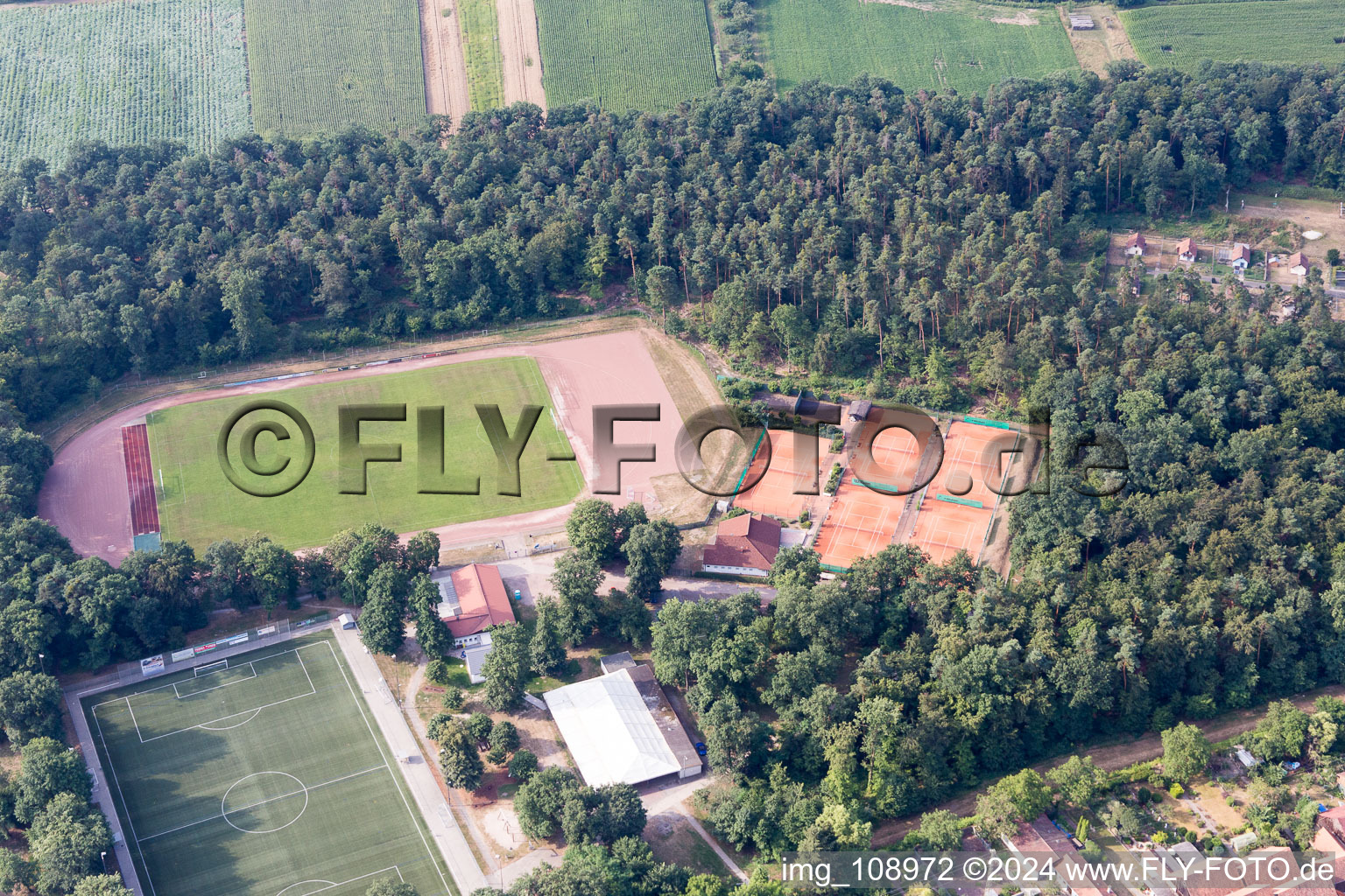 Hatzenbühl in the state Rhineland-Palatinate, Germany viewn from the air