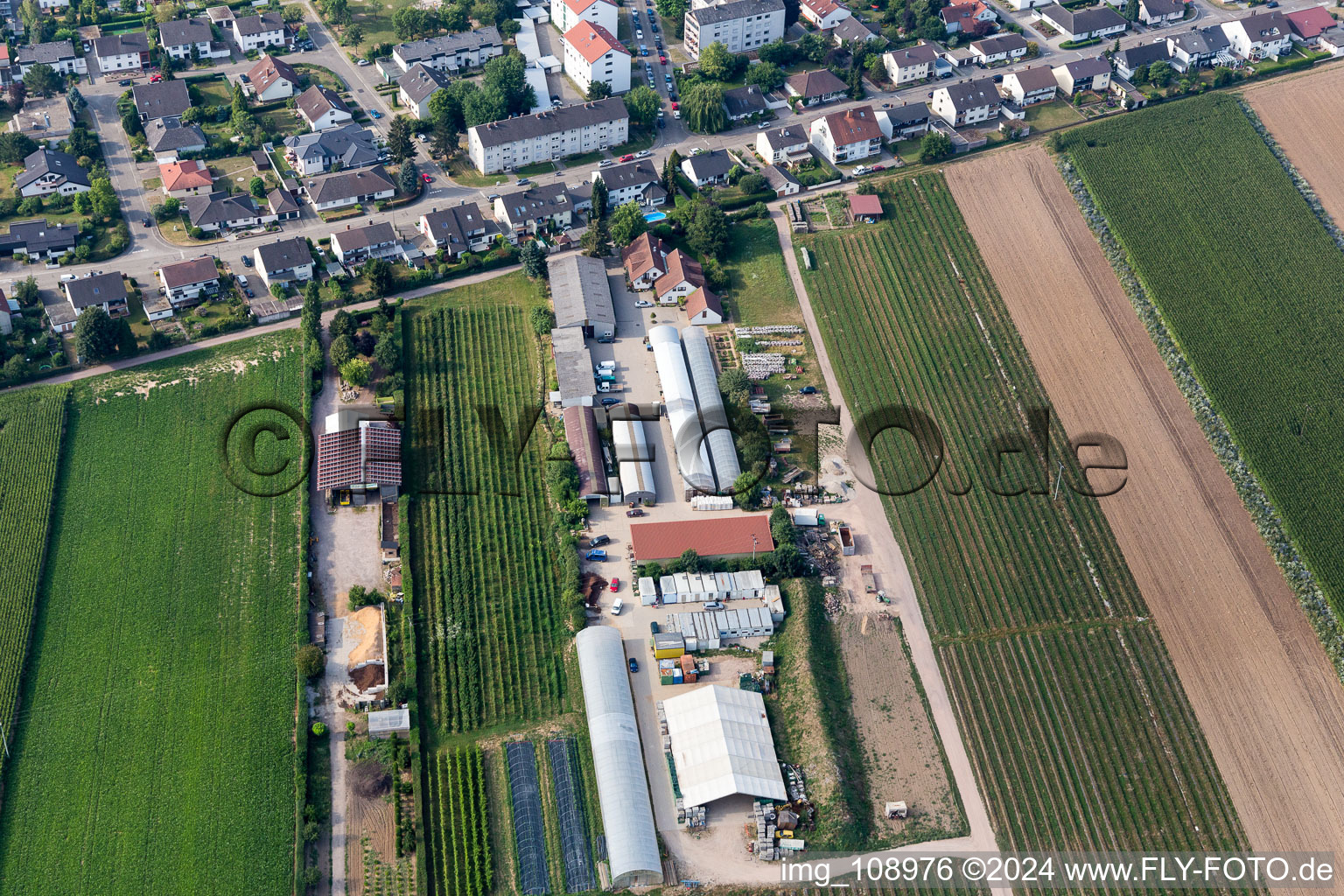 Kandel in the state Rhineland-Palatinate, Germany seen from above