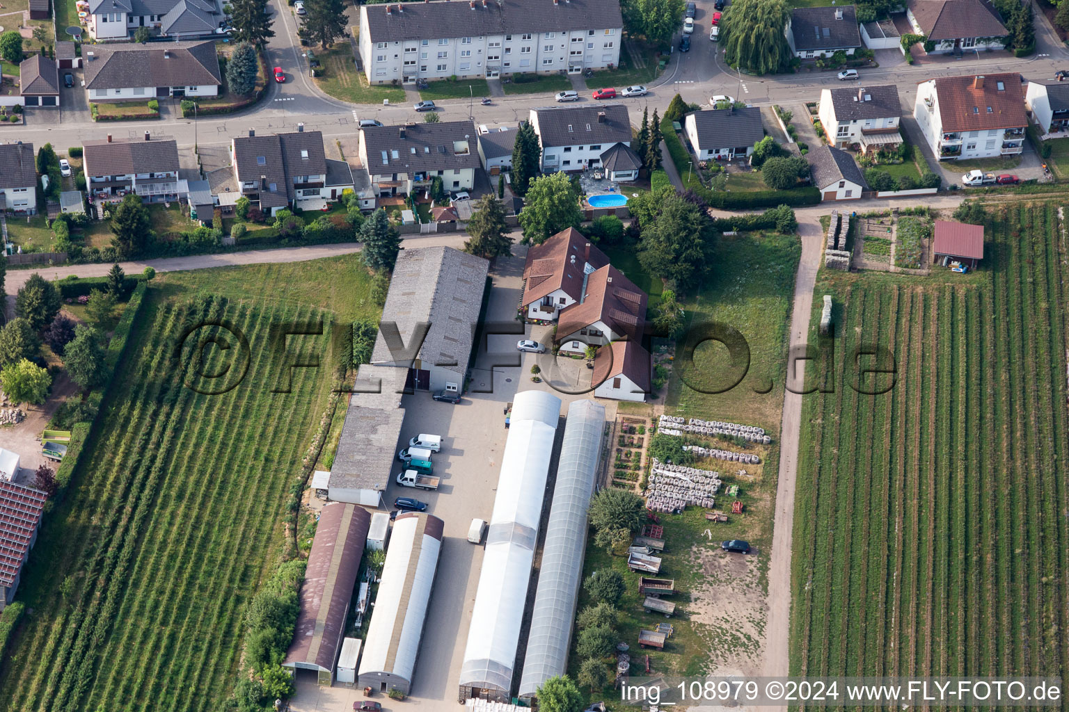 Kandel in the state Rhineland-Palatinate, Germany viewn from the air