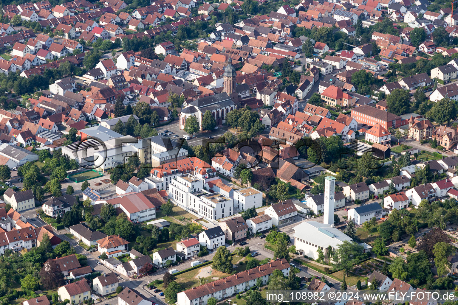 Drone image of Kandel in the state Rhineland-Palatinate, Germany