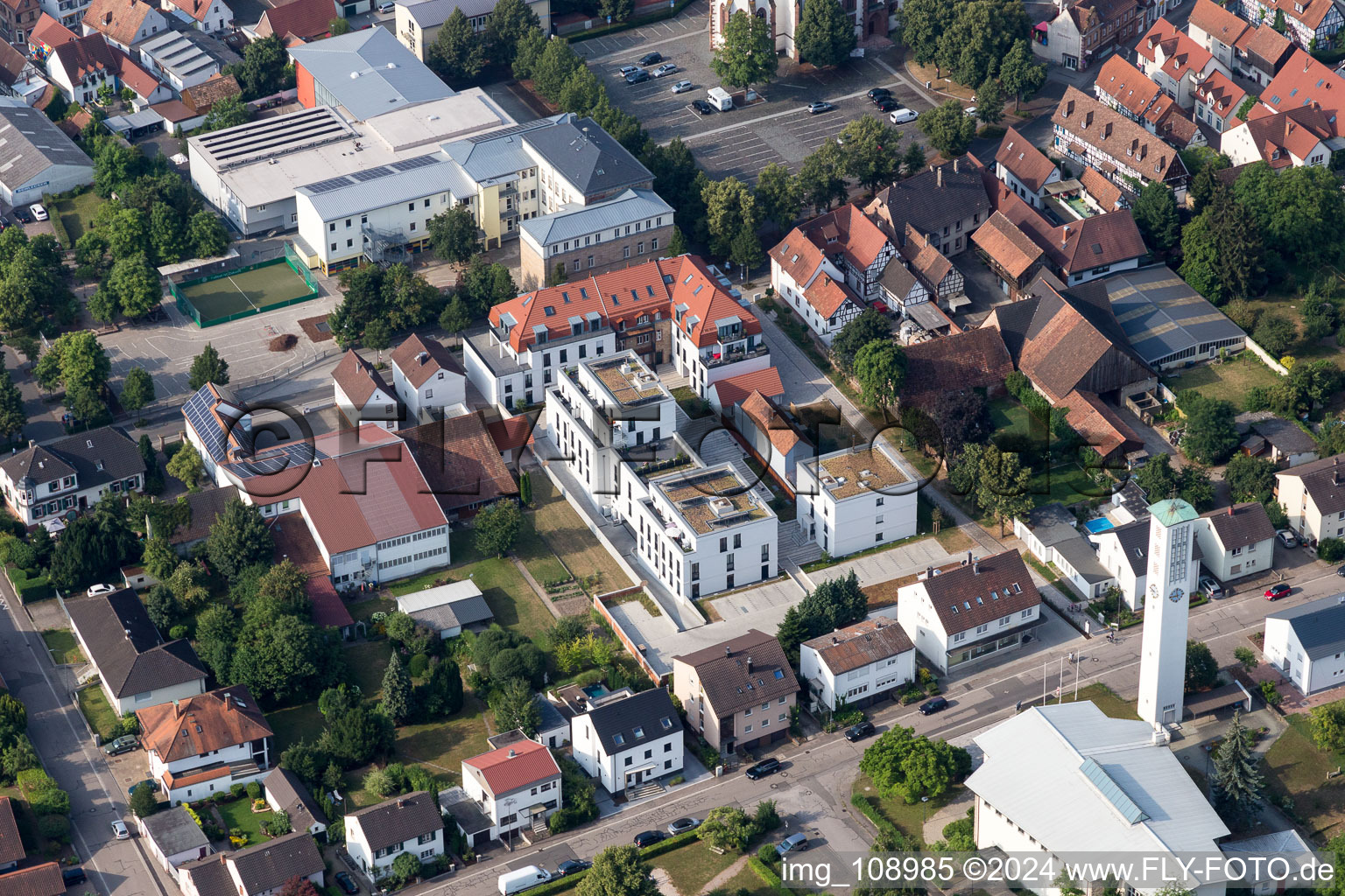 Kandel in the state Rhineland-Palatinate, Germany seen from a drone