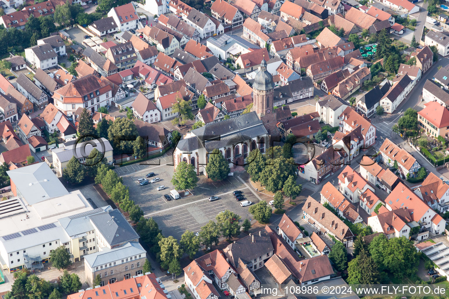 Aerial view of Kandel in the state Rhineland-Palatinate, Germany