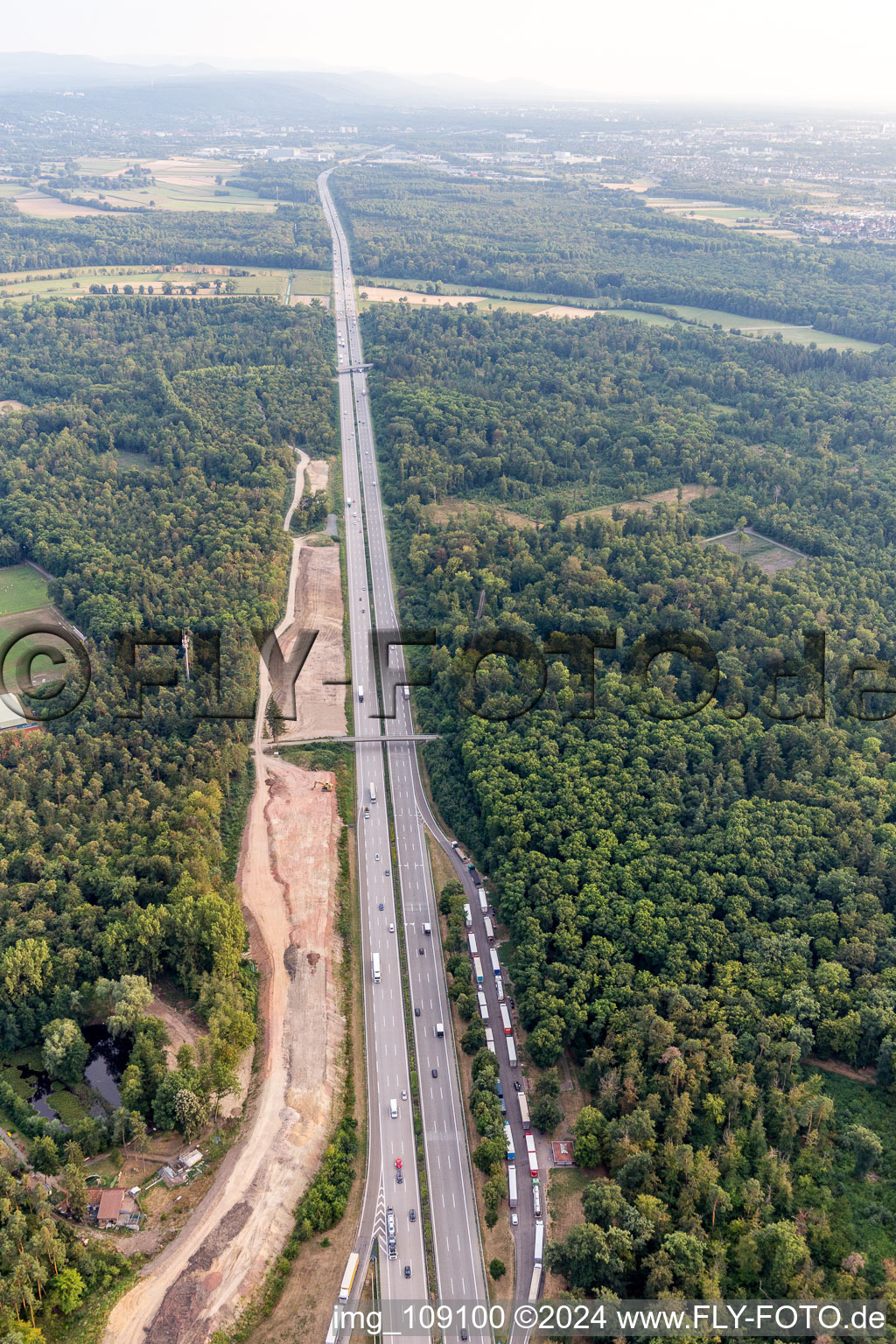 Kreuzlach West motorway car park in Weingarten in the state Baden-Wuerttemberg, Germany