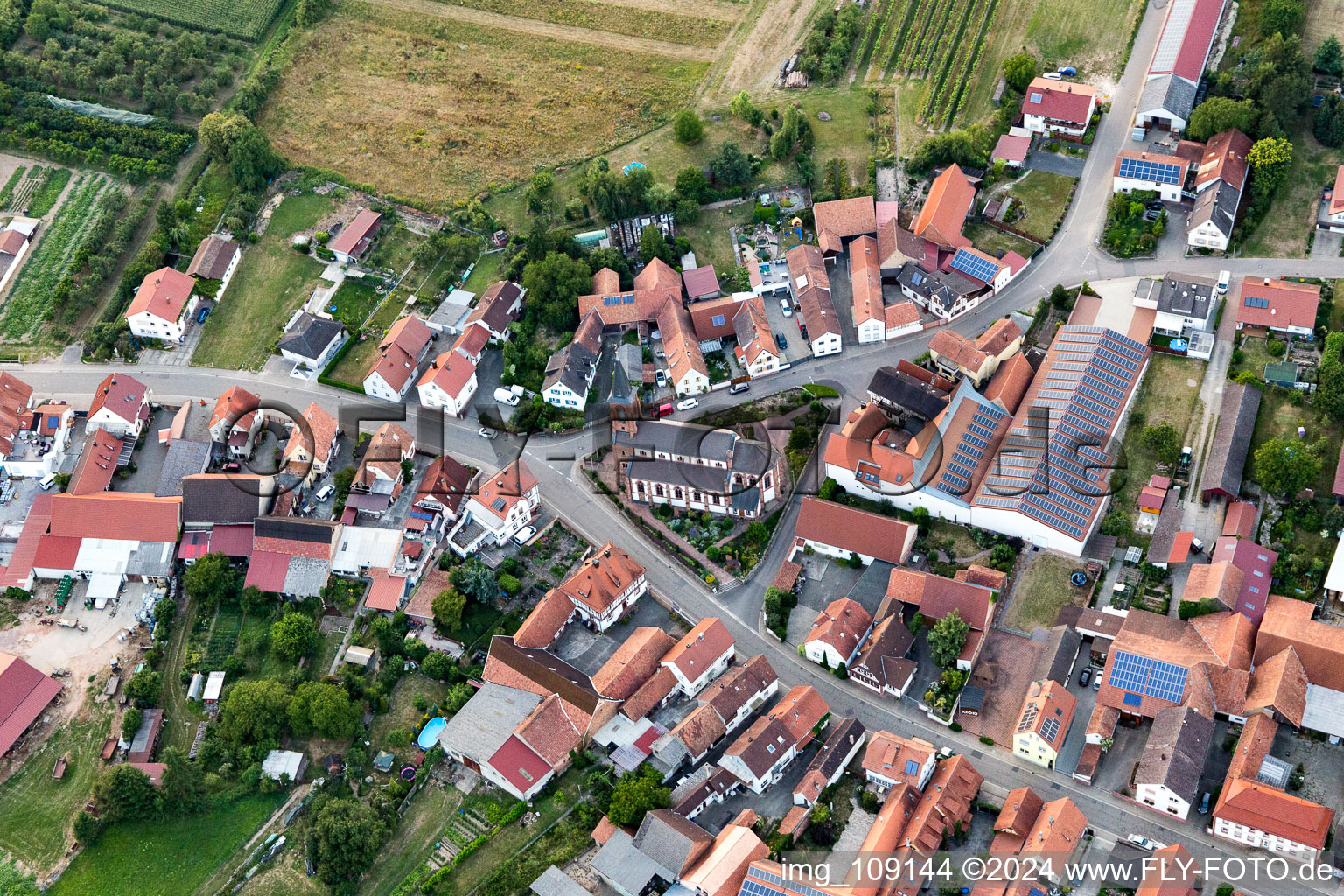 Church building in the village of in Schweighofen in the state Rhineland-Palatinate, Germany