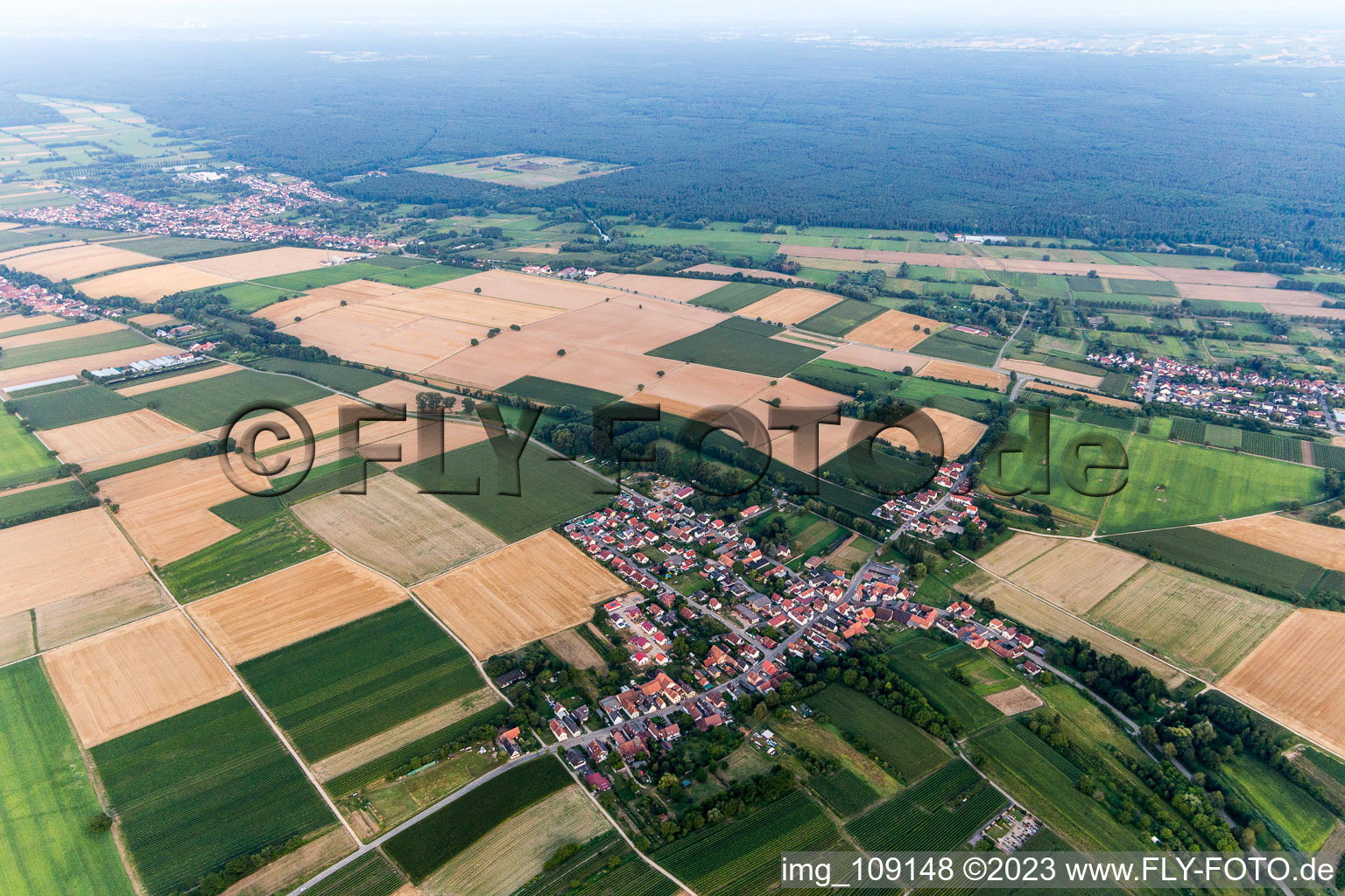 Niederotterbach in the state Rhineland-Palatinate, Germany out of the air