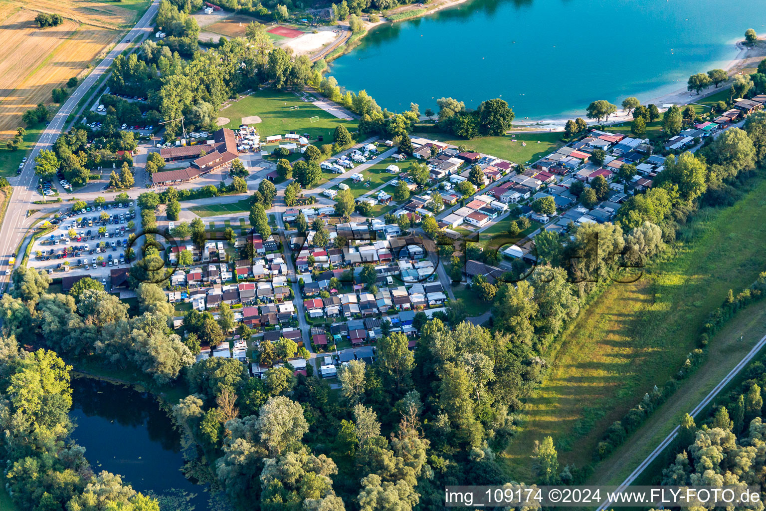 Leisure paradise in the district Plittersdorf in Rastatt in the state Baden-Wuerttemberg, Germany