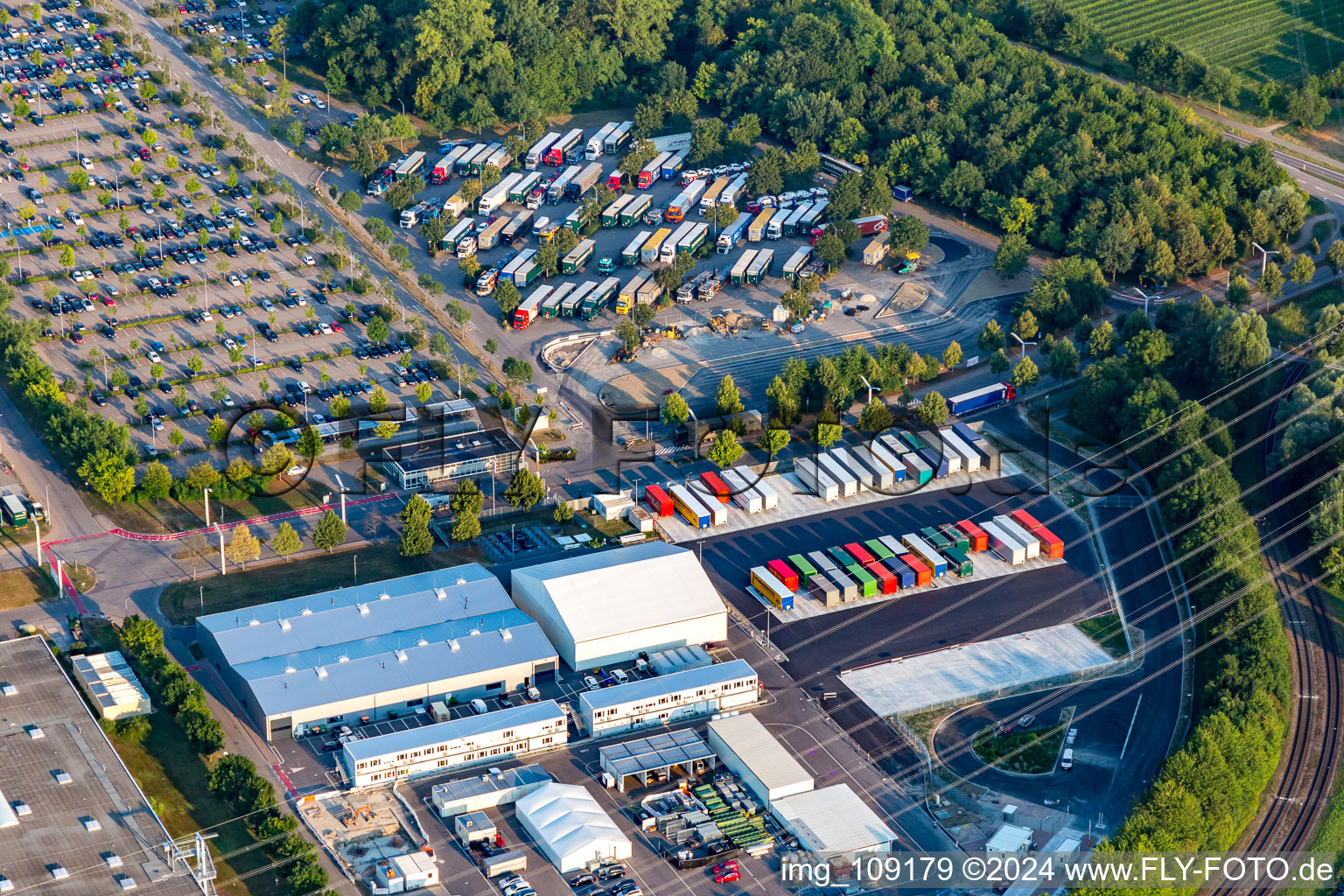 Parking at the Mercedes Benz factory in the district Ottersdorf in Rastatt in the state Baden-Wuerttemberg, Germany