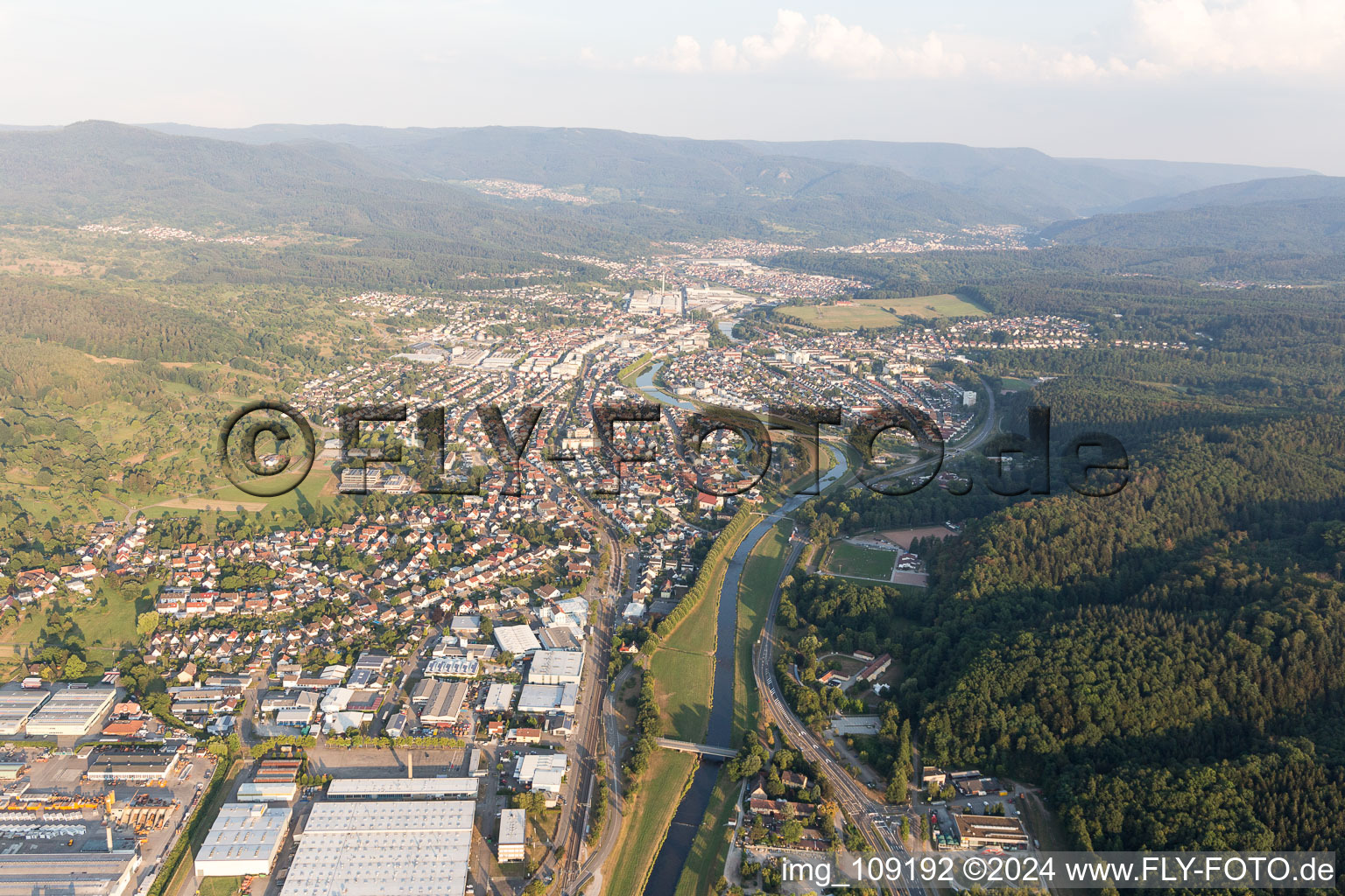 Aerial view of Bad Rotenfels in the state Baden-Wuerttemberg, Germany