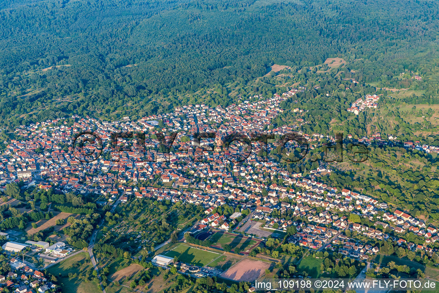 Malsch in the state Baden-Wuerttemberg, Germany out of the air