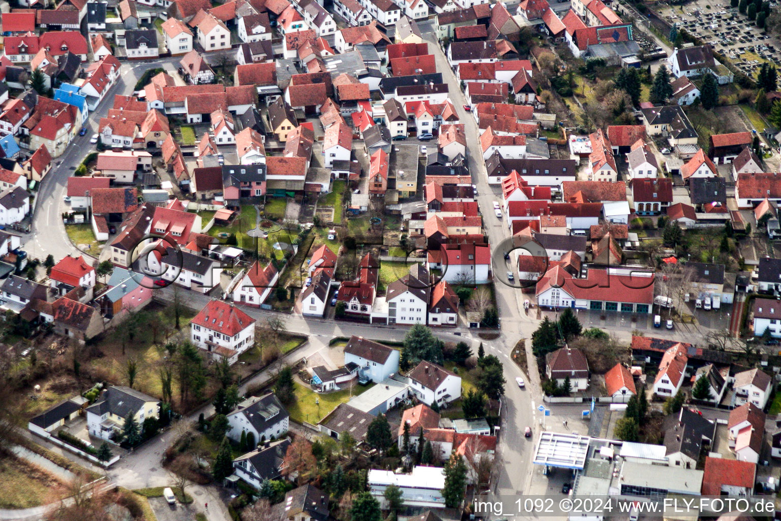 Friedenstr in Hagenbach in the state Rhineland-Palatinate, Germany