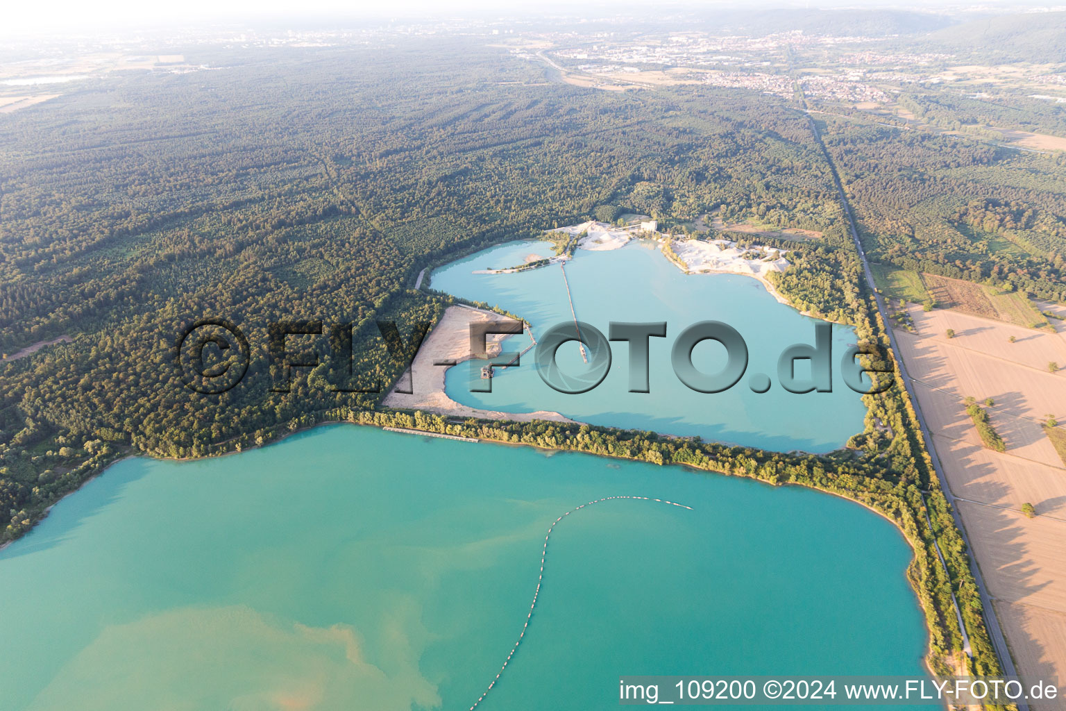 Gravel pit in Malsch in the state Baden-Wuerttemberg, Germany