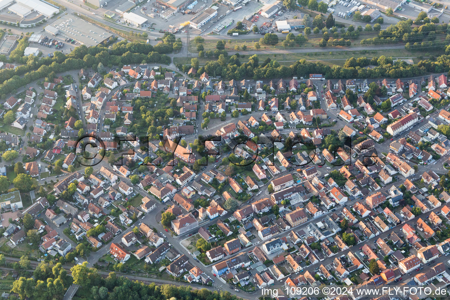 St. Valentine in the district Daxlanden in Karlsruhe in the state Baden-Wuerttemberg, Germany