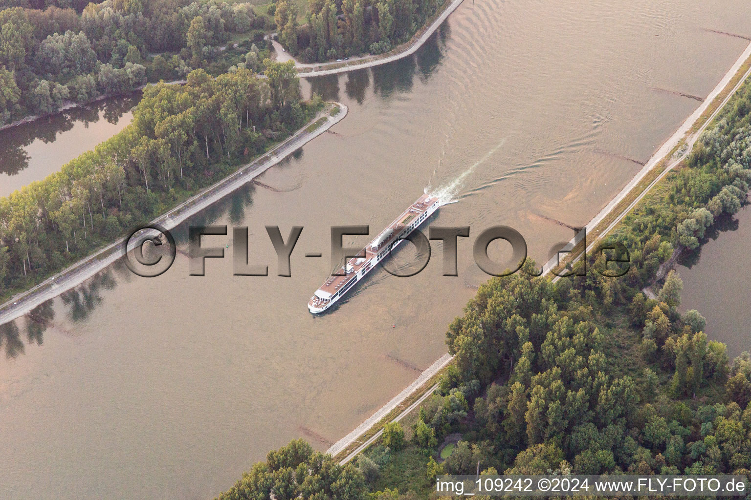 Drone recording of Germersheim in the state Rhineland-Palatinate, Germany