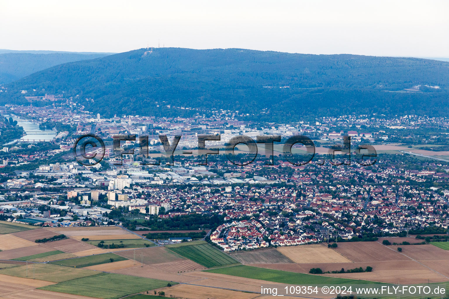 Eppelheim in the state Baden-Wuerttemberg, Germany from the plane