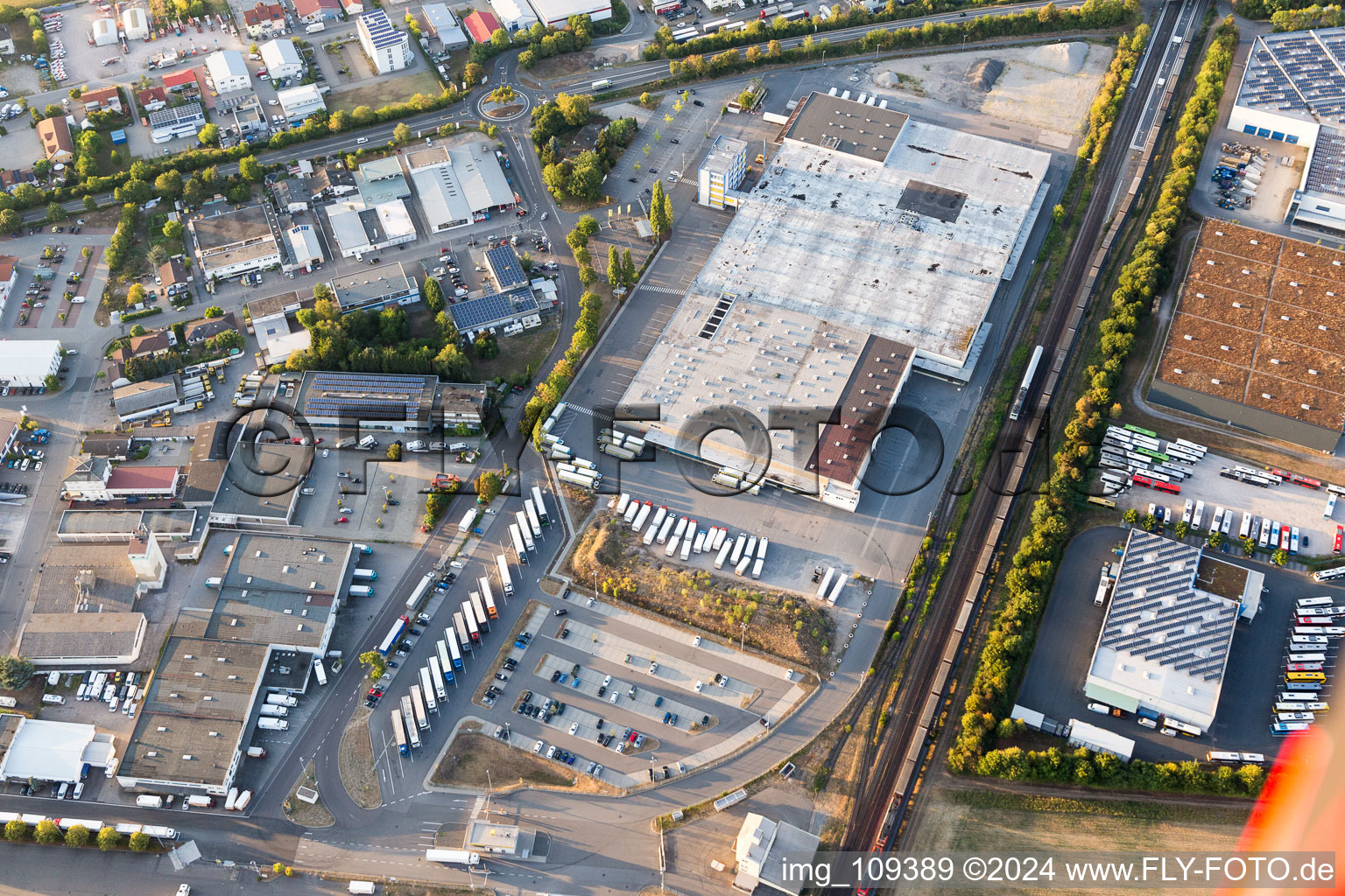 Industrial area in Heddesheim in the state Baden-Wuerttemberg, Germany