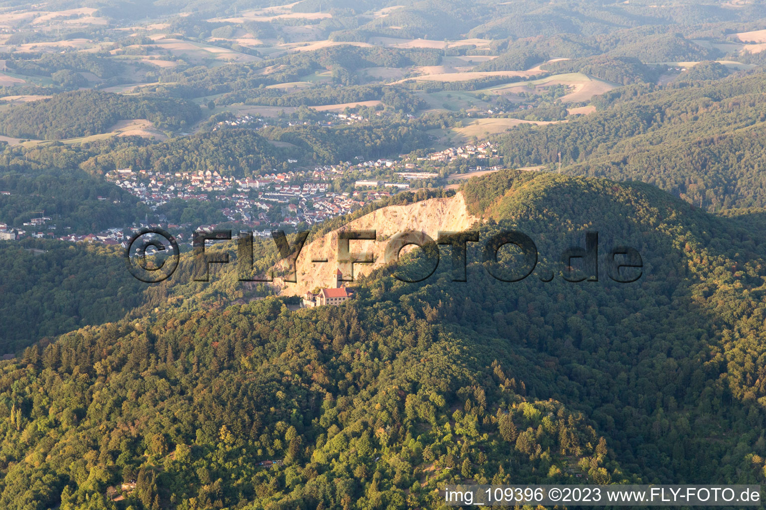 Aerial view of Weinheim in the state Baden-Wuerttemberg, Germany