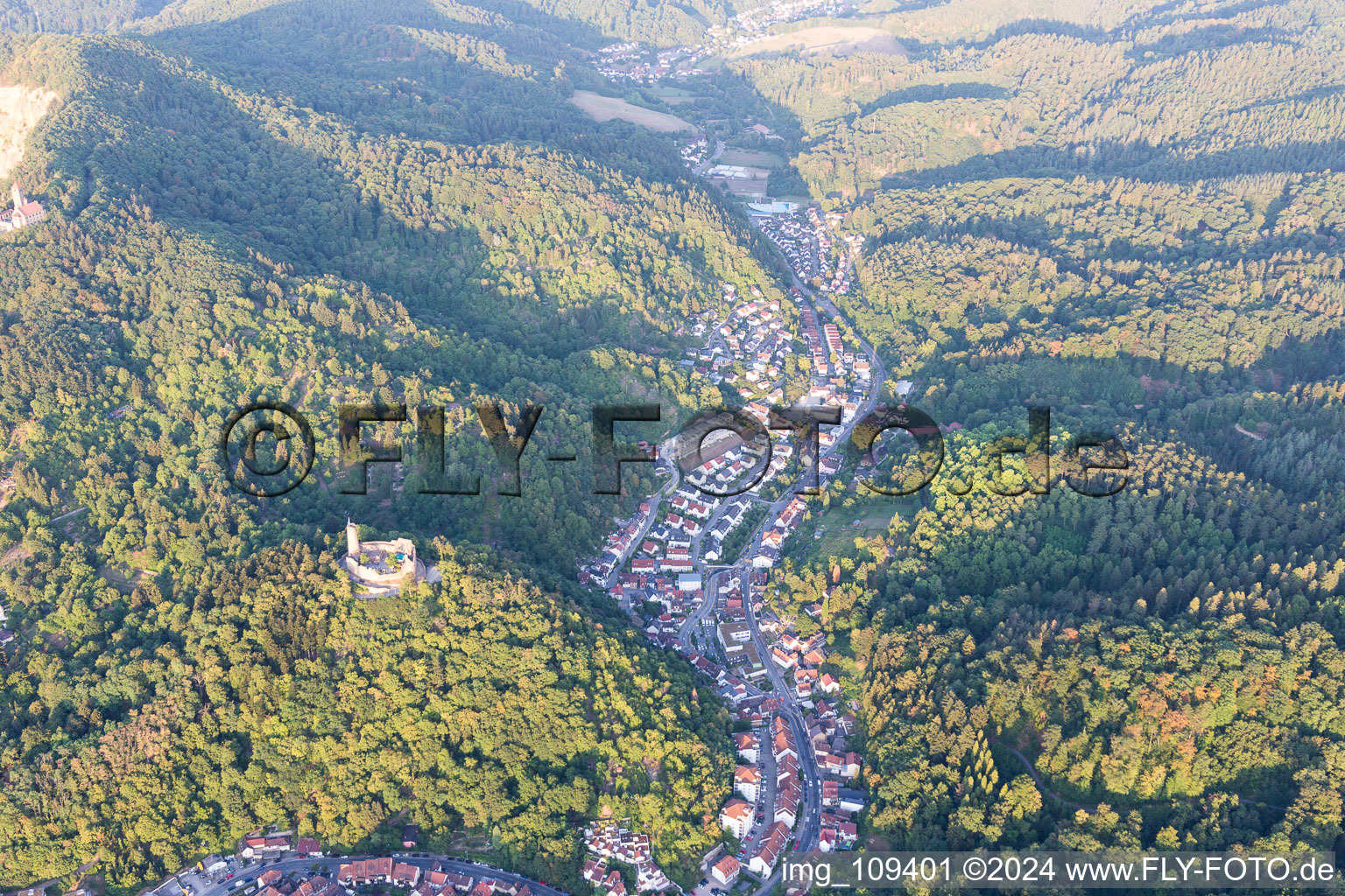 Weinheim in the state Baden-Wuerttemberg, Germany seen from above