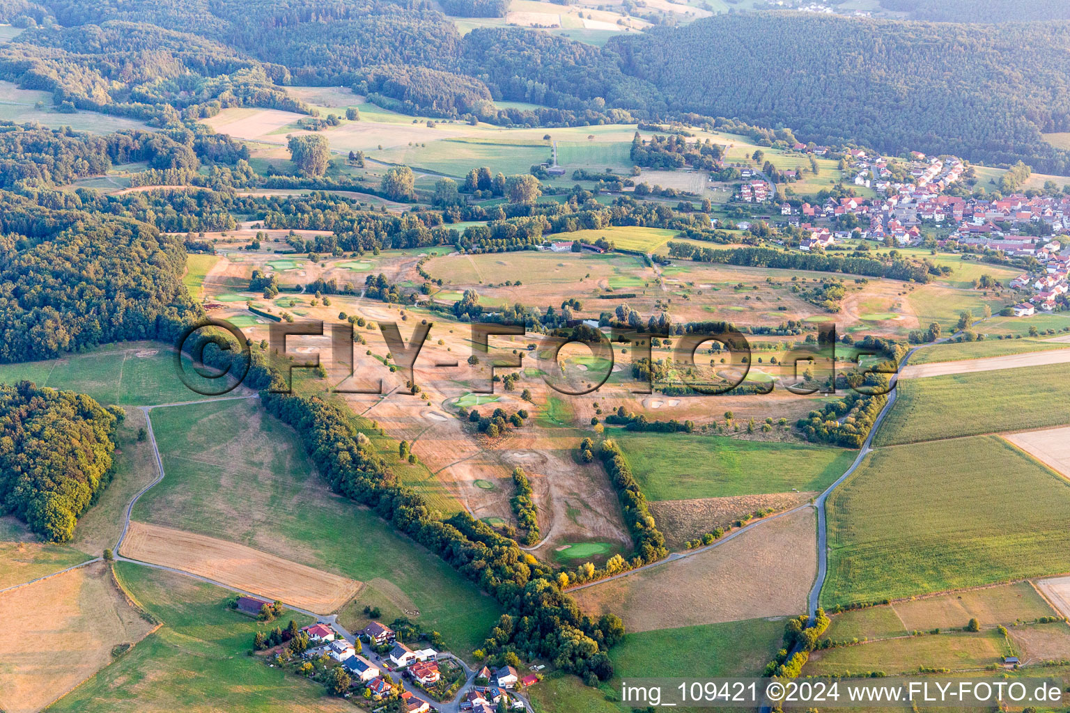 Grounds of the Golf course at of Golf Club Odenwald e.V. in Brombachtal in the state Hesse, Germany