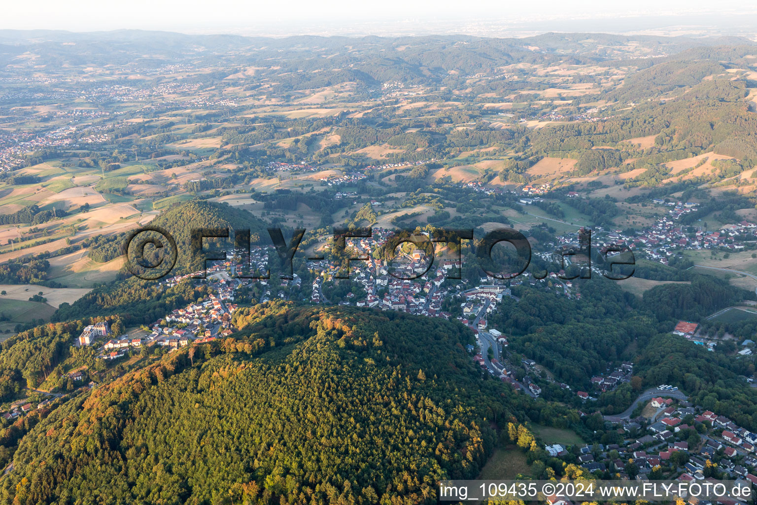 Oblique view of Reichelsheim in the state Hesse, Germany