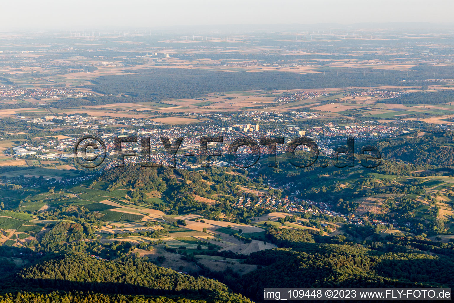 Drone image of Bensheim in the state Hesse, Germany