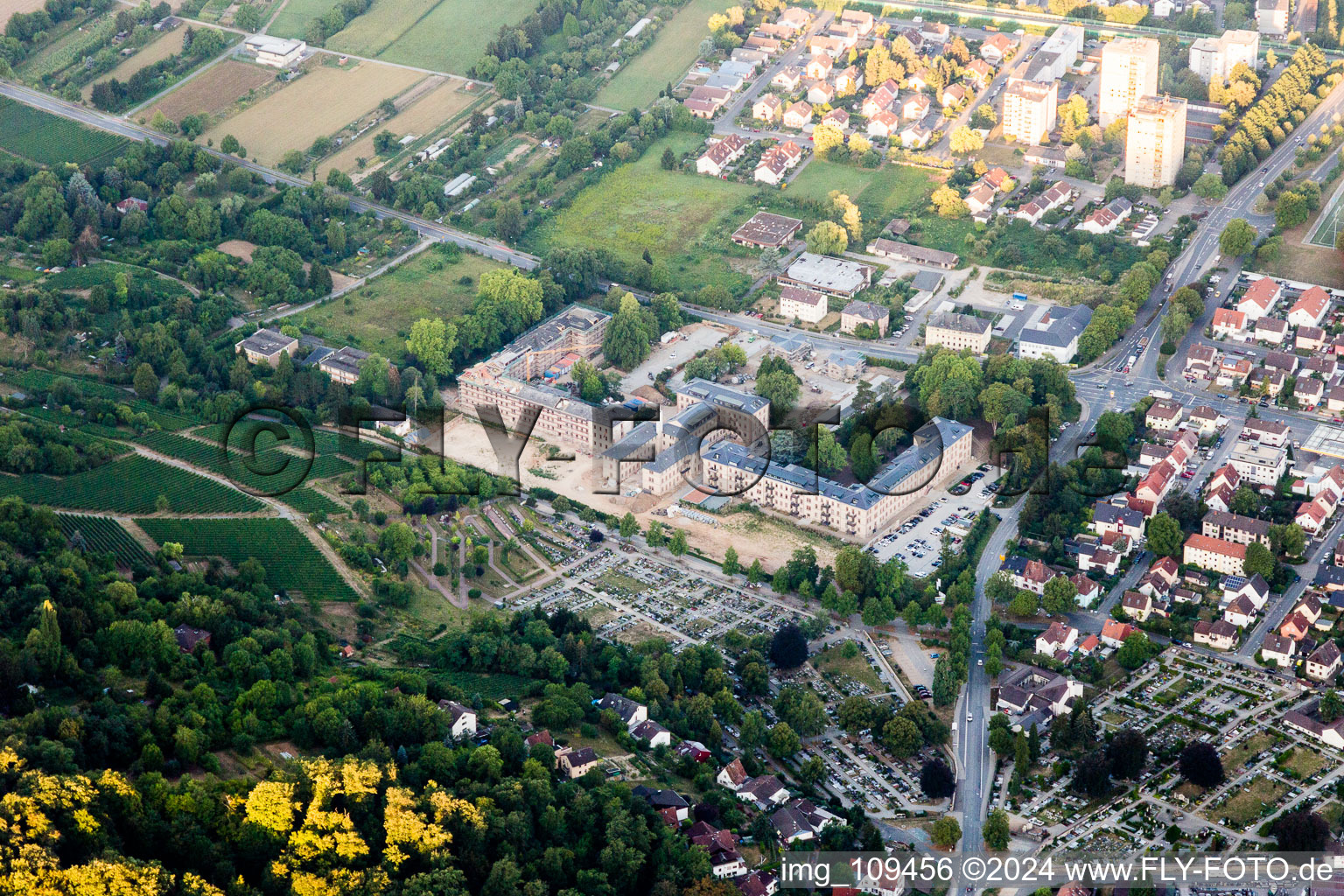 Construction site Tourist attraction of a building complex in Heppenheim (Bergstrasse) in the state Hesse, Germany