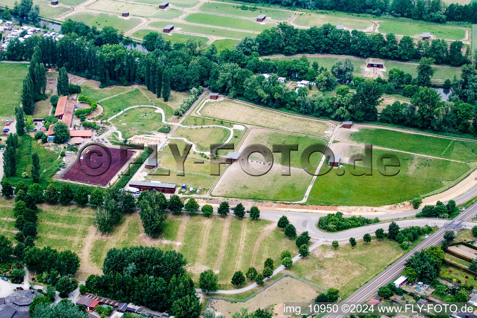 Ostrich farm in Rülzheim in the state Rhineland-Palatinate, Germany