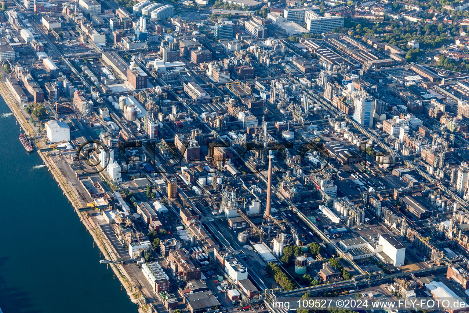 District BASF in Ludwigshafen am Rhein in the state Rhineland-Palatinate, Germany out of the air