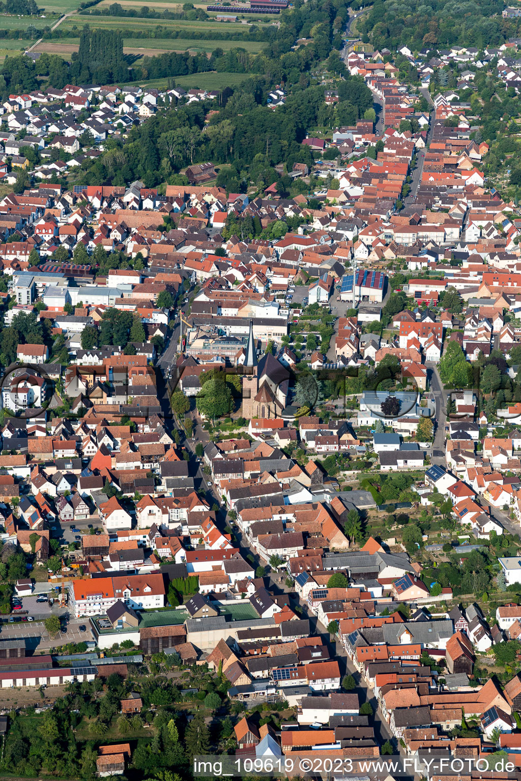 District Herxheim in Herxheim bei Landau in the state Rhineland-Palatinate, Germany out of the air