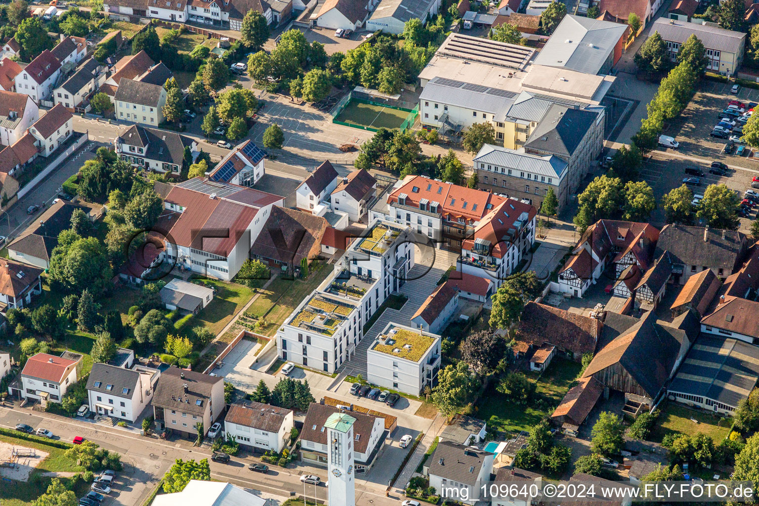 Kandel in the state Rhineland-Palatinate, Germany from above