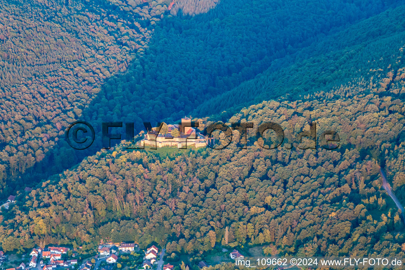 Ruins and vestiges of the former fortress Burg Landeck in Klingenmuenster in the state Rhineland-Palatinate, Germany