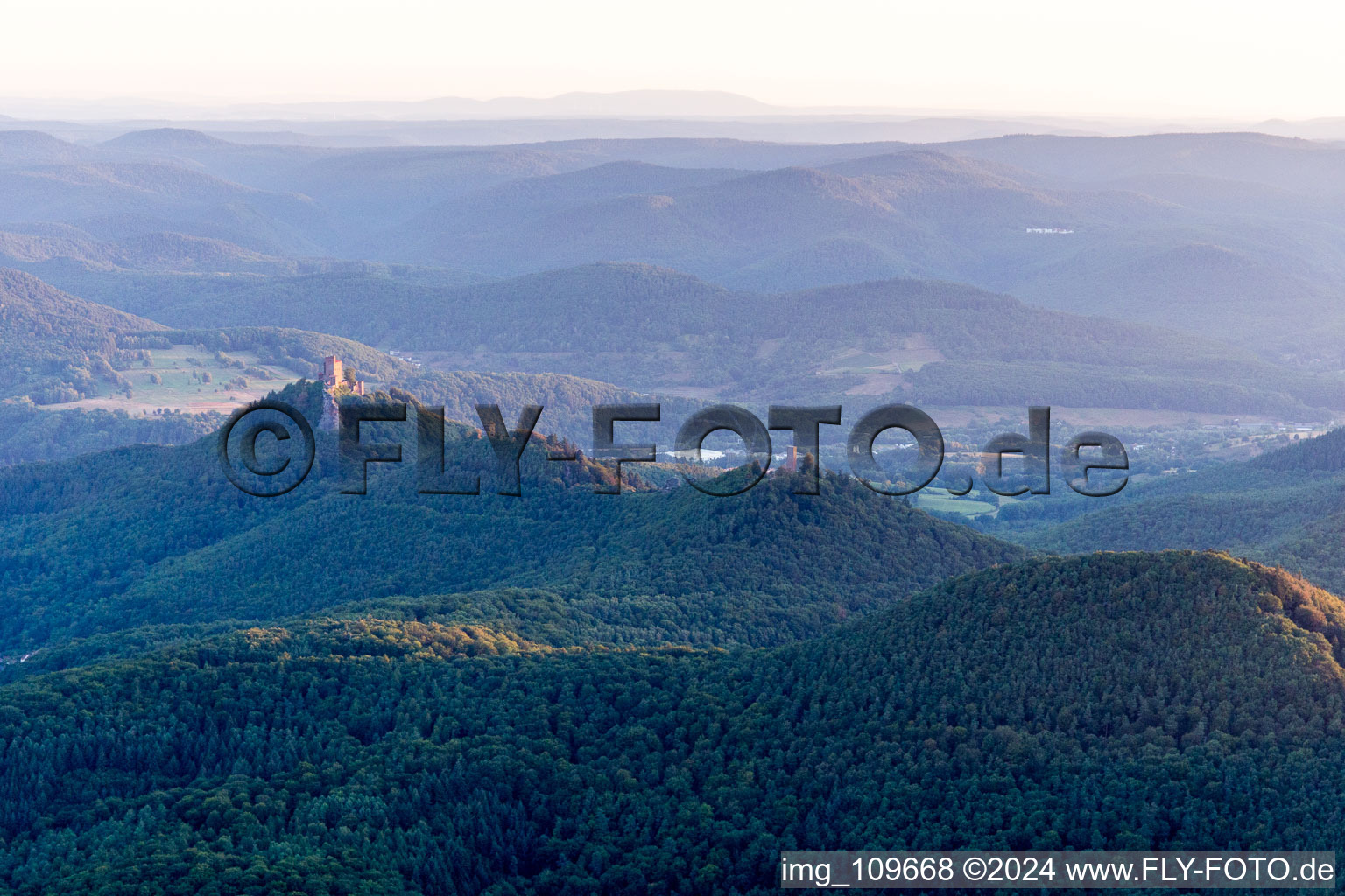 Waldhambach in the state Rhineland-Palatinate, Germany seen from above