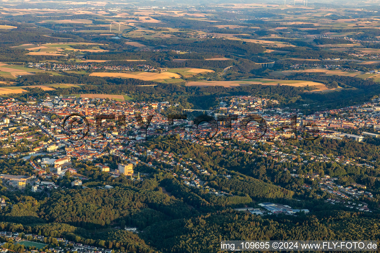 Pirmasens in the state Rhineland-Palatinate, Germany from above